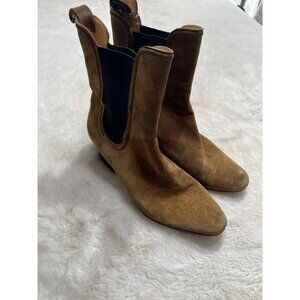 Veronica Beard Lada Moss suede ankle boot women size 9 M